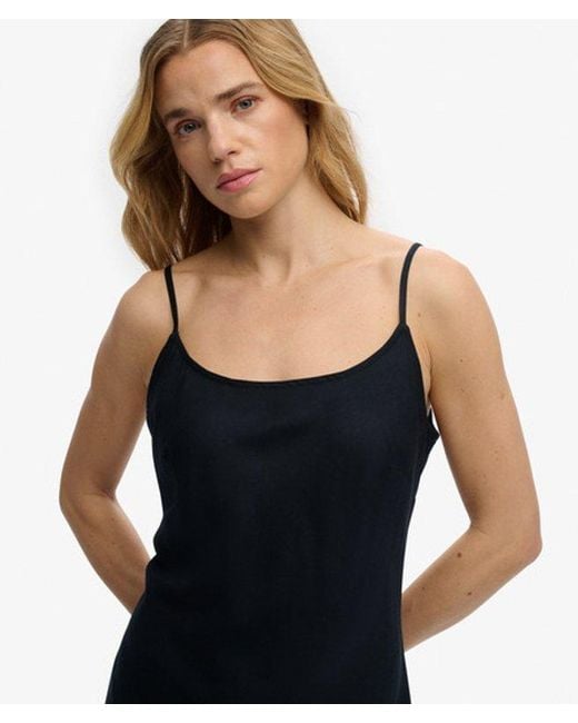 Superdry Black & Co Bias Cut Maxi Slip Dress