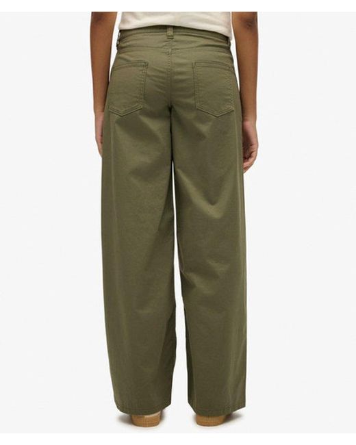 Superdry Green & Co Mid Rise baggy Chino