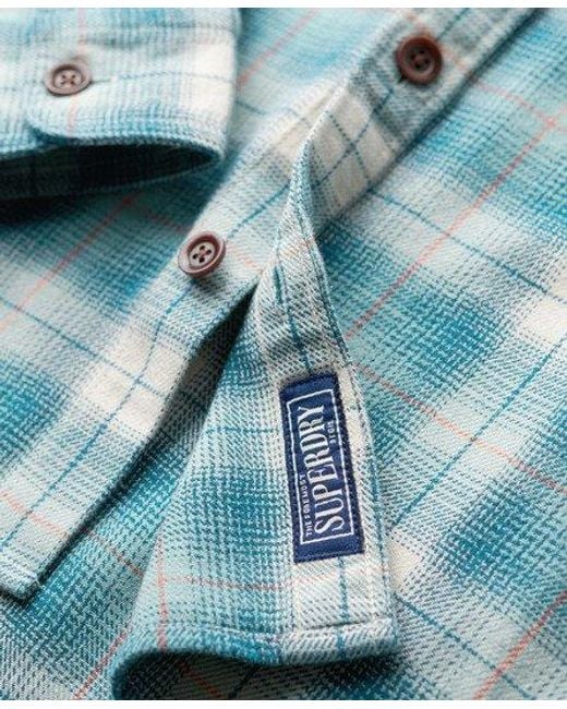 Superdry Blue Vintage Check Overshirt for men