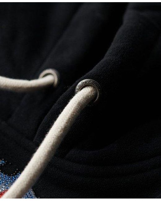 Sweat à capuche vintage logo tokyo Superdry en coloris Blue