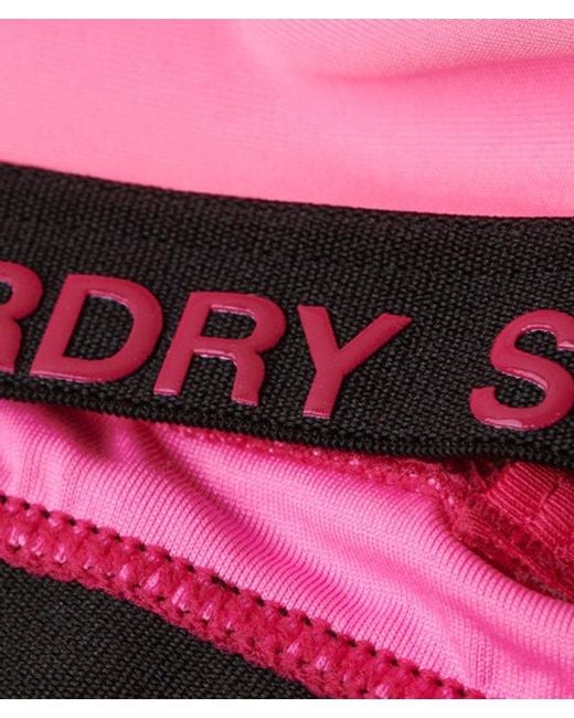 Superdry Red & Co Ladies Striped Elastic Bralette Bikini Top
