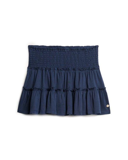 Superdry Blue & Co Tiered Jersey Mini Skirt