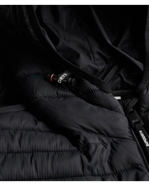 Superdry Black Hooded Fuji Lite Jacket for men
