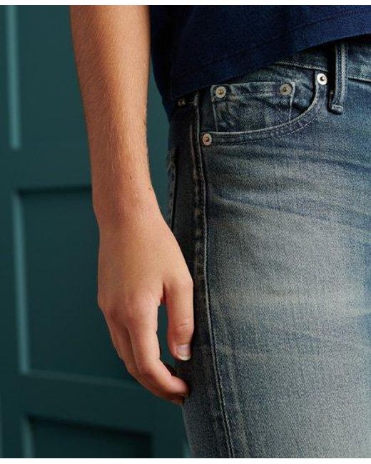 Superdry Blue Dry Japanese Skinny Jeans Amatsu Fade