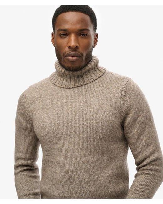 Superdry Natural & Co Brushed Roll Neck Jumper for men