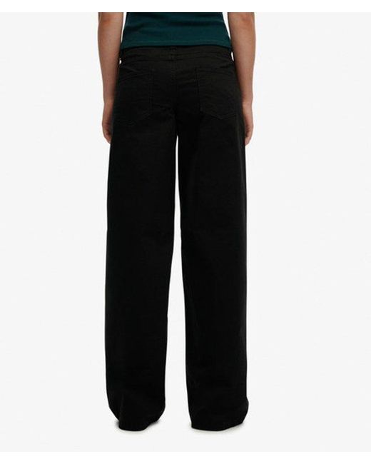 Superdry Black & Co Mid Rise baggy Chino