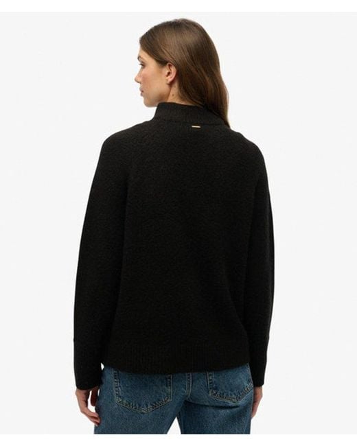 Superdry Black & Co Brushed Half Zip Jumper