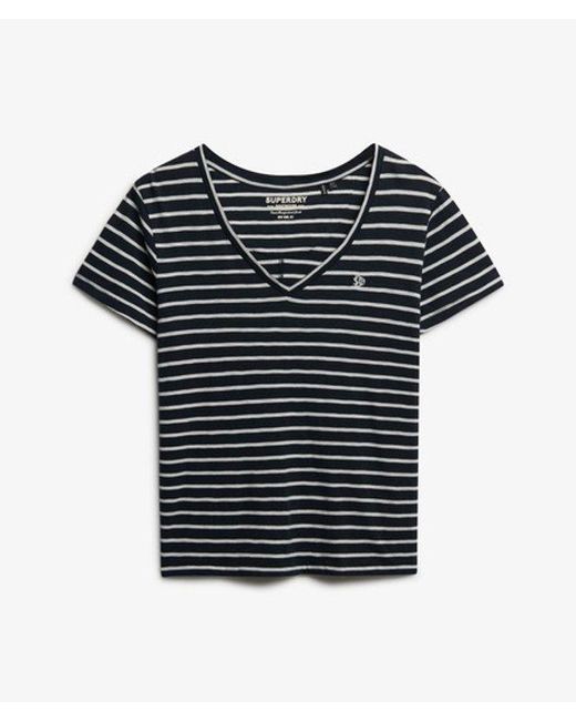 Superdry Blue & Co Studios Slub Embroidered T-shirt