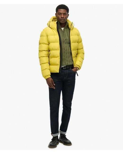 Superdry Metallic & Co Hooded Sports Puffer Jacket for men