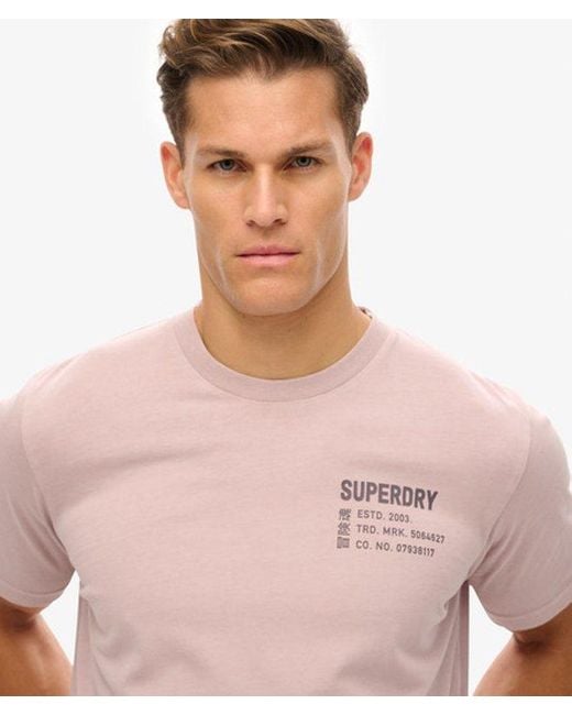 Superdry Pink & Co Utility Sport Graphic T-shirt for men