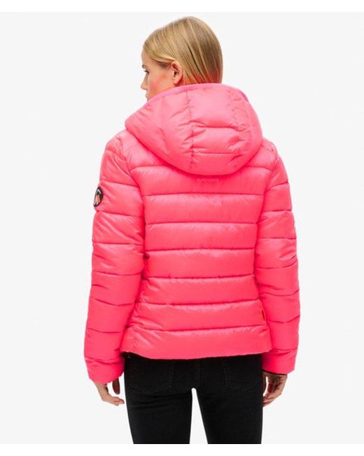 Superdry Red & Co Hooded Fuji Quilted Padded Jacket