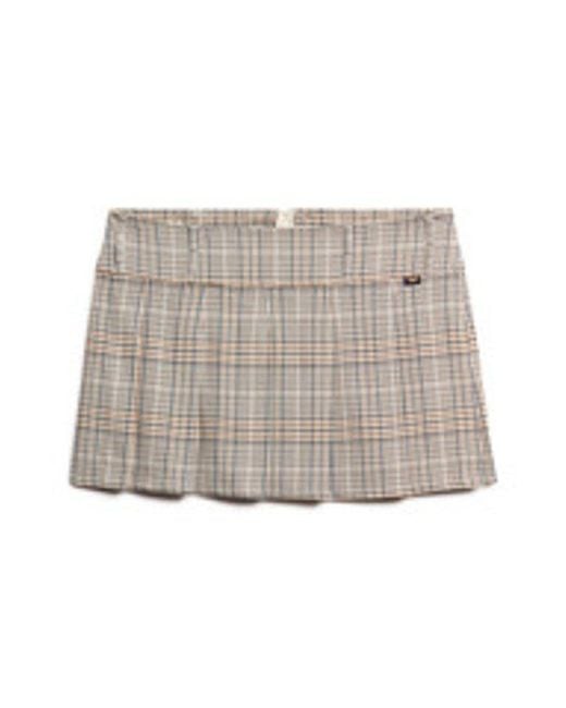 Superdry Natural & Co Low Rise Pleated Mini Skirt