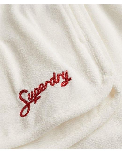 Superdry White Heritage Terry Shorts