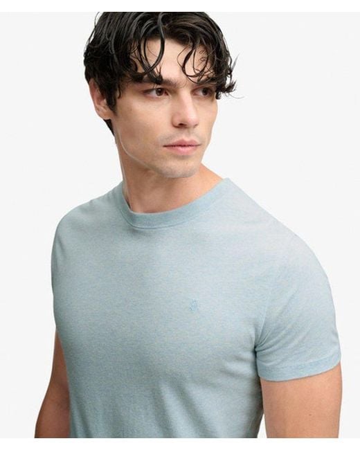 Superdry Blue & Co Logo Embroidered T-shirt for men