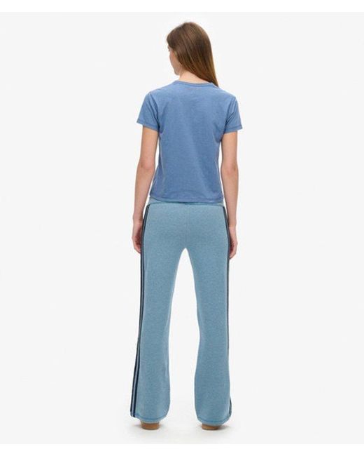 Superdry Blue & Co Athletic Essentials Stripe Flare joggers
