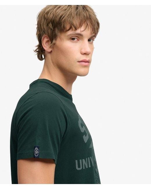 Superdry Green Gothic Varsity T-Shirt for men