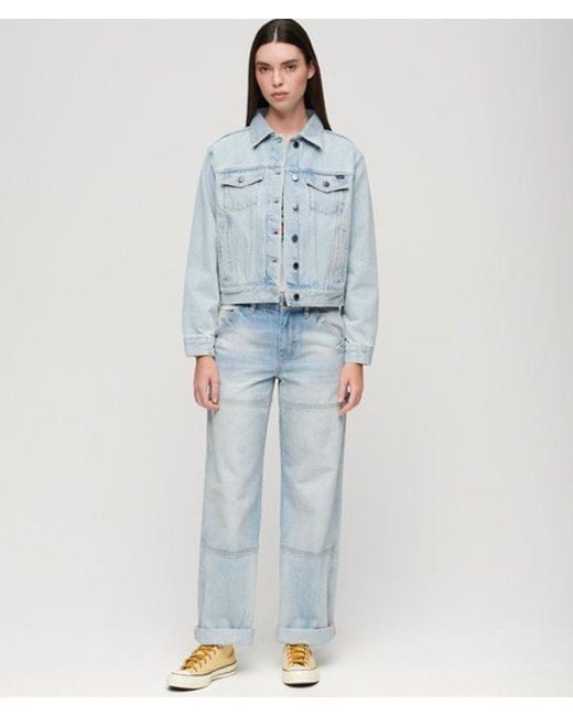 Superdry Gray & Co Embroidered Denim Trucker Jacket