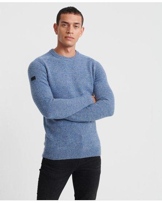 mens blue crew neck sweater