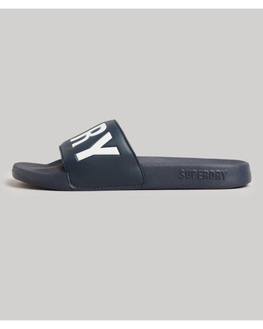 Superdry Code Core Badslippers in het Blue
