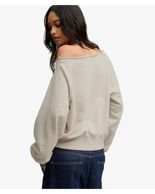 Superdry Blue Bench X & Co Bench Bardot Oversized Sweatshirt