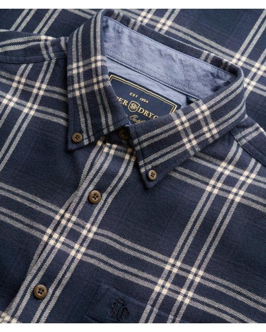 Superdry Blue & Co Long Sleeve Cotton Lumberjack Shirt for men