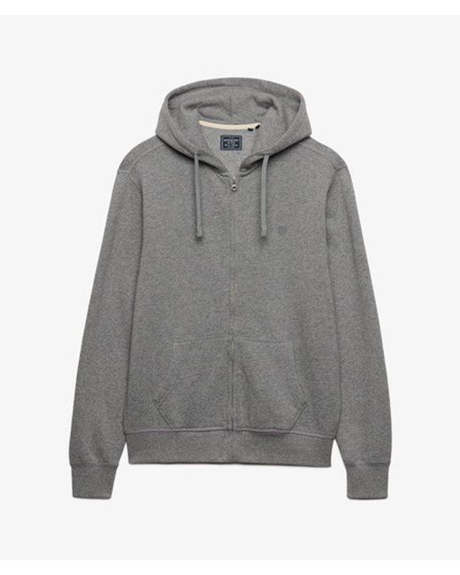 Superdry Gray & Co Essential Logo Zip Hoodie for men