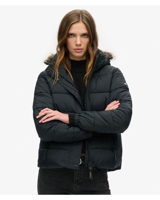 Superdry Blue & Co Hooded Mid Layer Short Jacket