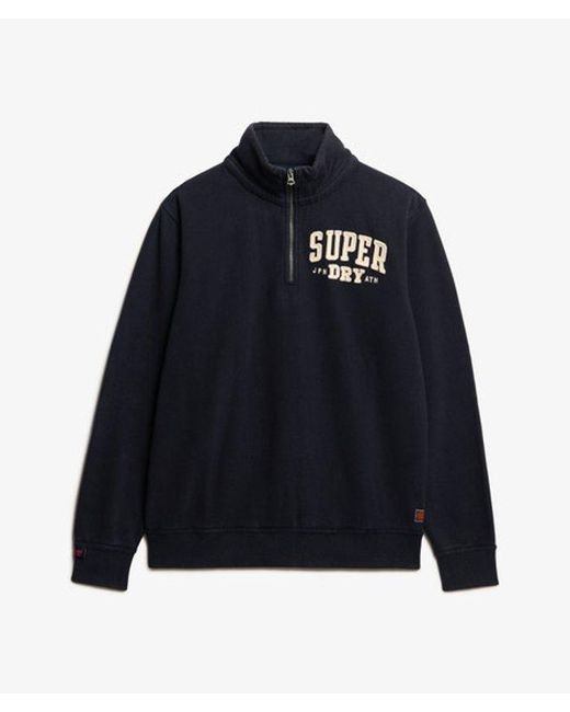 Superdry Blue & Co Vintage Athletic Zip Half-zip Jumper for men