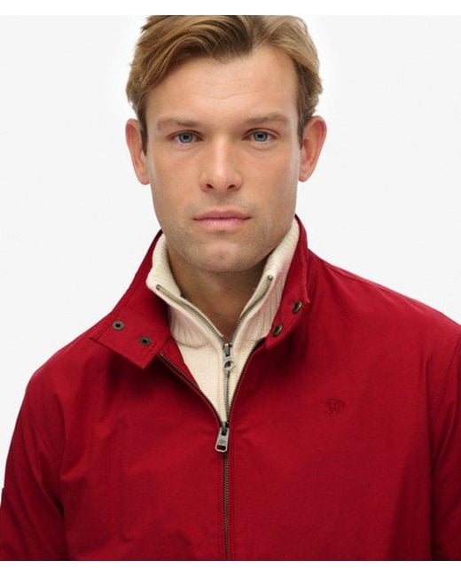 Superdry Red Classic Harrington Jacket for men