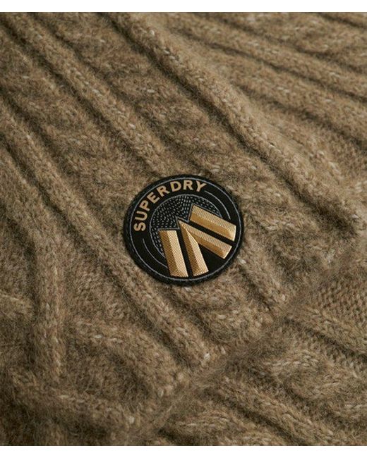 Superdry Natural & Co Cable Luxe Knit Scarf