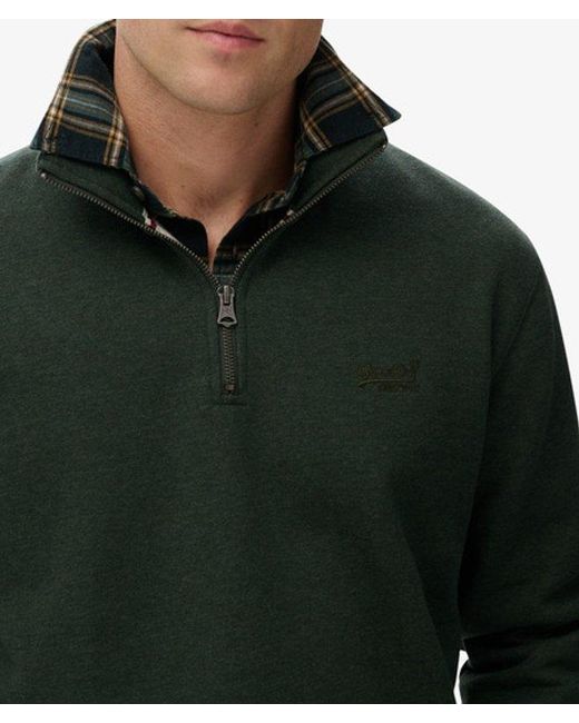 Superdry Green & Co Essential Logo Half Zip for men