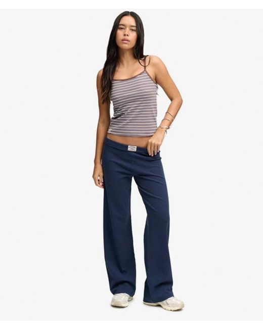Superdry Athletic Essentials Cami Slanke Pasvorm in het Gray