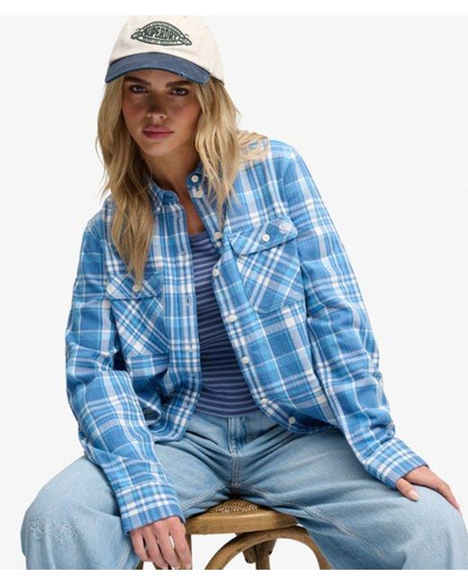 Superdry Blue & Co Lumberjack Check Flannel Shirt