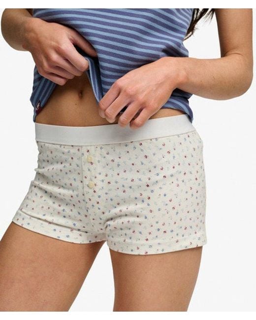 Superdry Gray & Co Athletic Essentials Jersey Pyjama Shorts