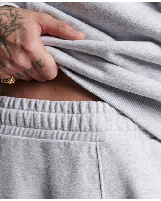Superdry Gray Recycled Micro Top Joggers Flake Marl for men