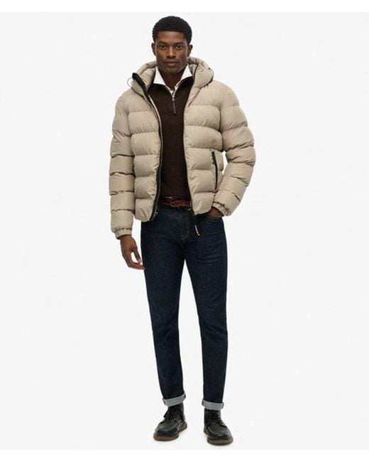 Superdry Natural Hooded Sports Puffer Jacket for men
