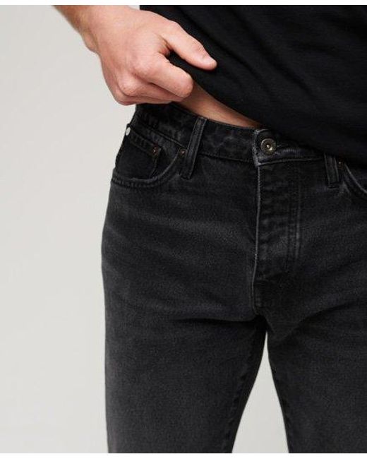 Superdry Black Straight Jeans for men
