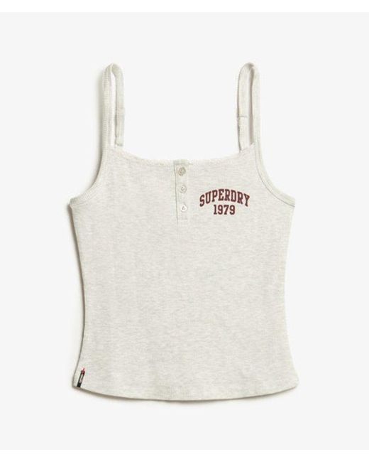 Superdry Natural & Co Athletic Essentials Graphic Button Cami