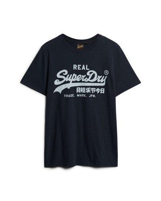 Superdry Blue Vintage Logo T-shirt for men