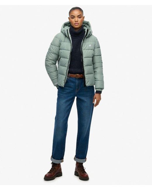 Superdry Blue & Co Hooded Spirit Sports Puffer Jacket