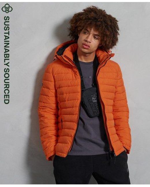 superdry jacket orange black