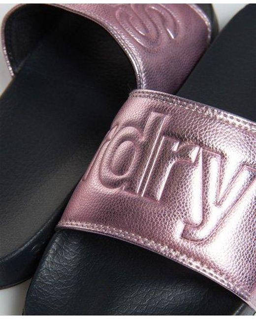 Superdry Black Colour Change Pool Sliders