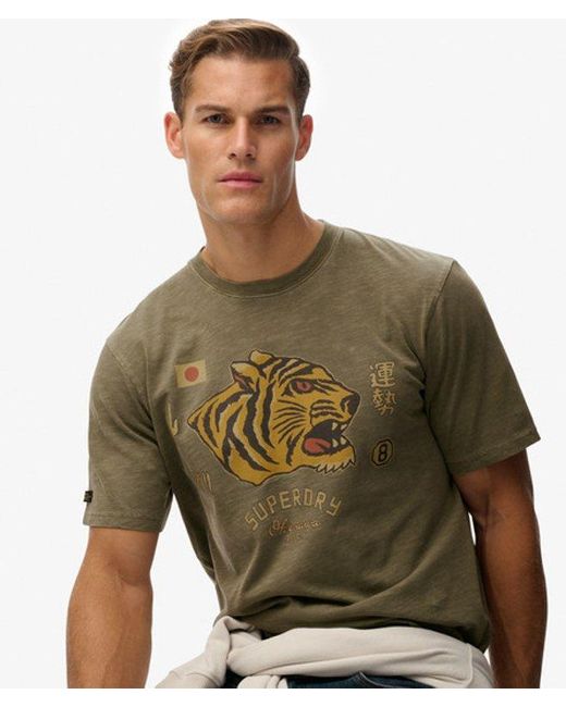 Superdry Green & Co Campaign Souvenir Loose T-shirt for men