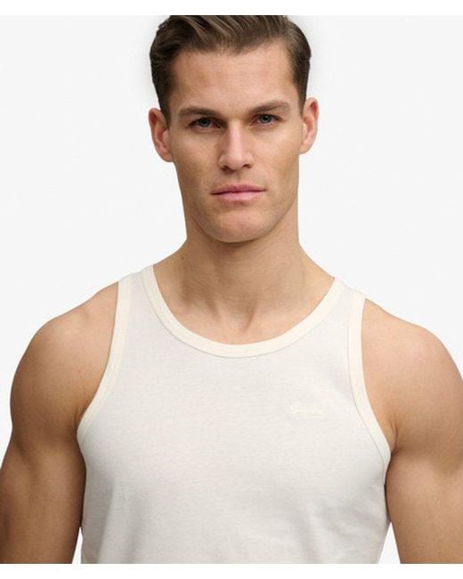 Superdry Natural & Co Unbrushed Essential Logo Vest for men