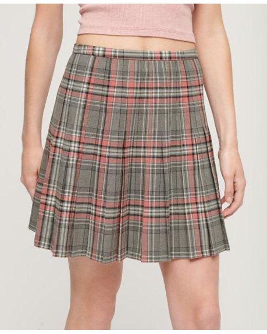 Superdry Multicolor Vintage Pleated Mini Skirt