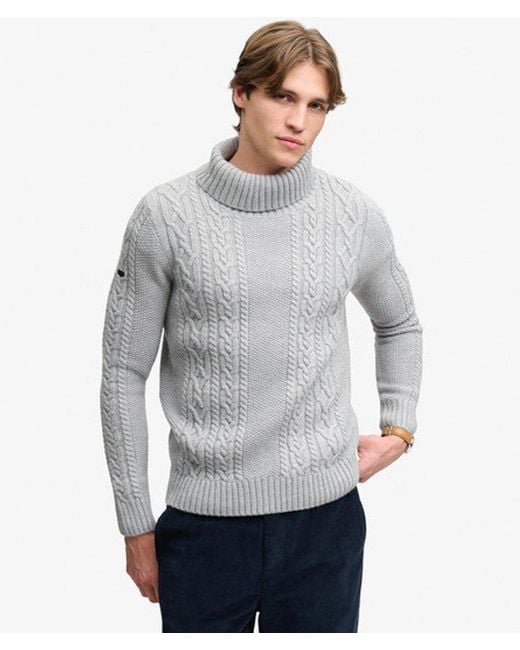 Superdry Jacob Cable Coltrui in het Gray voor heren