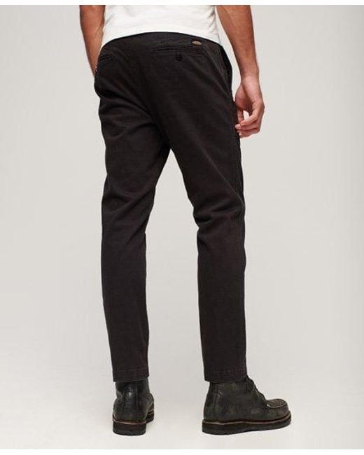 Superdry Black Slim Fit Chinos for men