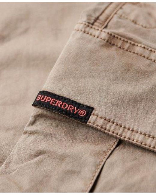 Superdry Natural Ladies Loose Fit Low Rise Straight Cargo Pants