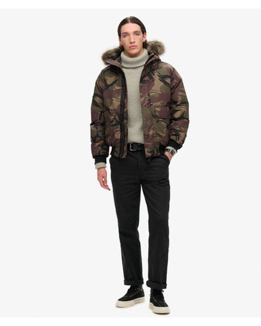 Superdry Gray & Co Everest Faux Fur Bomber Jacket for men