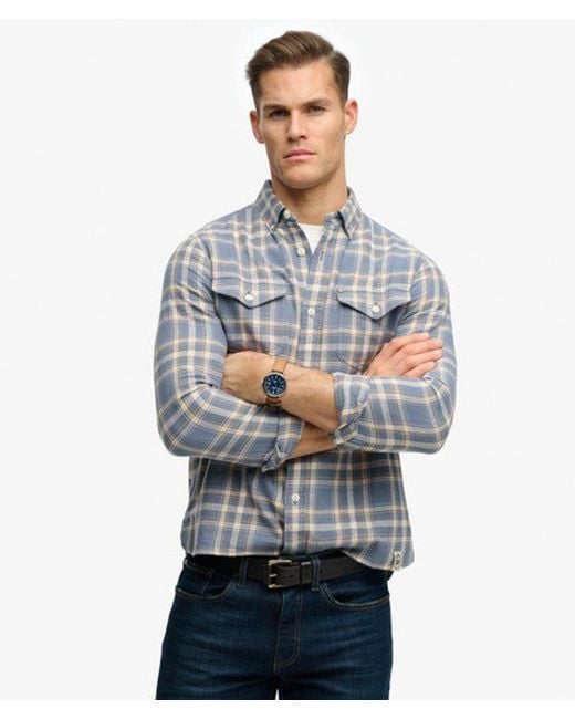 Superdry Blue & Co The Merchant Store - Lite Check Shirt for men